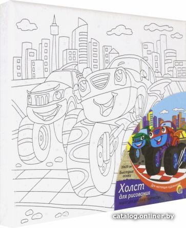 

Холст для рисования Рыжий кот Быстрые гонки X-0386