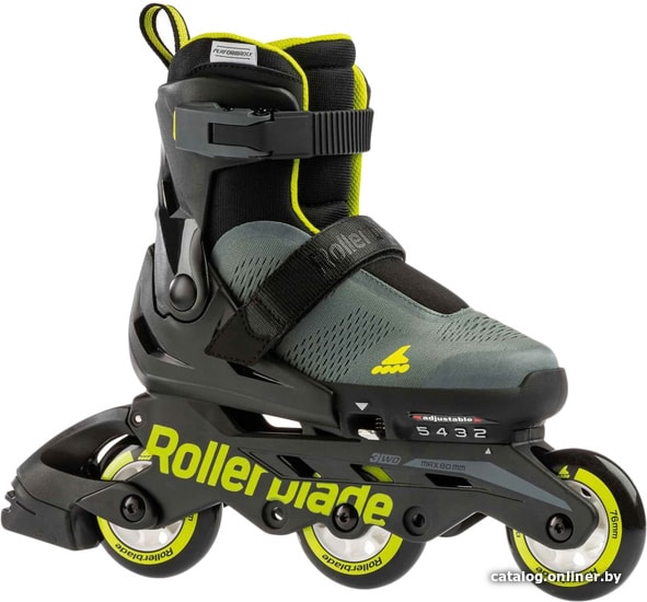 

Роликовые коньки Rollerblade Microblade Free 3WD 2021 (р. 28-32, антрацит/лайм)