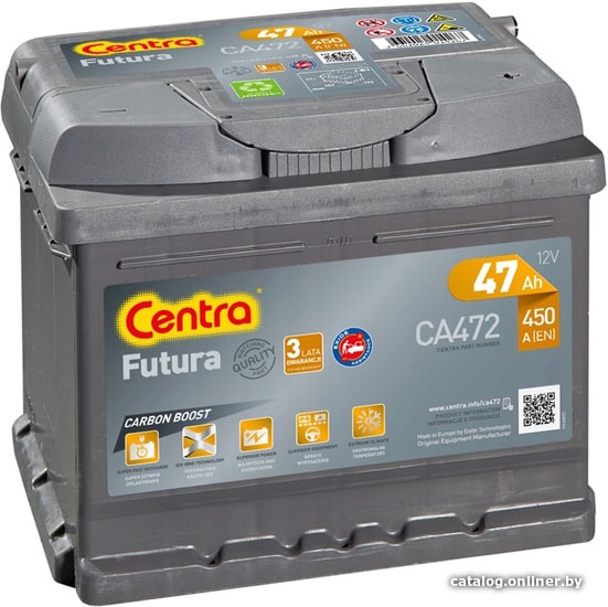 

Автомобильный аккумулятор Centra Futura CA472 (47 А·ч)