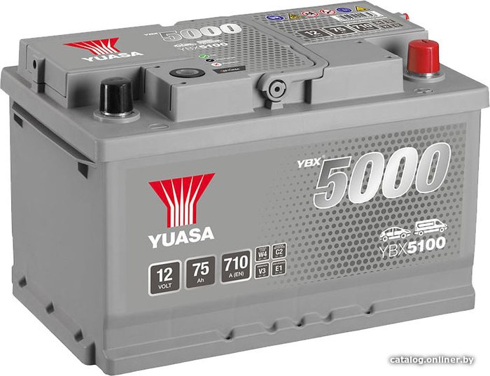 

Автомобильный аккумулятор Yuasa YBX5000 YBX5100 (75 А·ч)