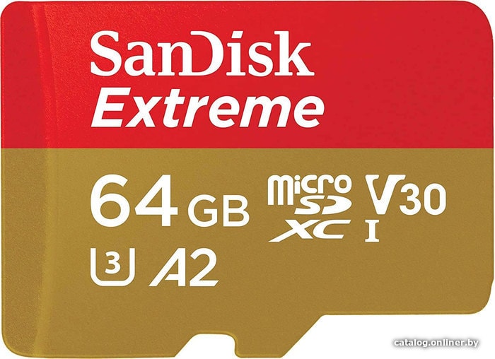 

Карта памяти SanDisk Extreme microSDXC SDSQXA2-064G-GN6GN 64GB