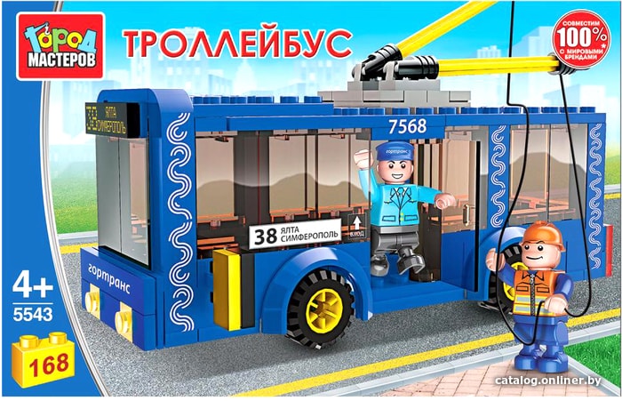 

Конструктор Город мастеров Транспорт 5543-KK Троллейбус