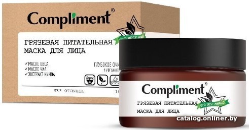 

Compliment Маска для лица кремовая Eco Best Грязевая питательная 100 мл