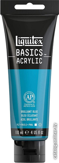 

Акриловая краска Liquitex Basics 1046570 (118 мл, голубой бриллиантовый)