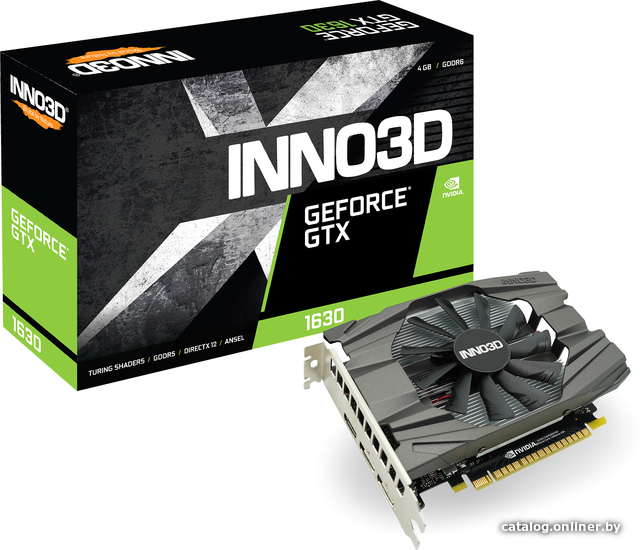 

Видеокарта Inno3D GeForce GTX 1630 Compact N16301-04D6-1177VA19