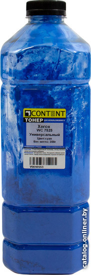 

Тонер Content Универсальный для Xerox WC 7525 (циан) 350 г