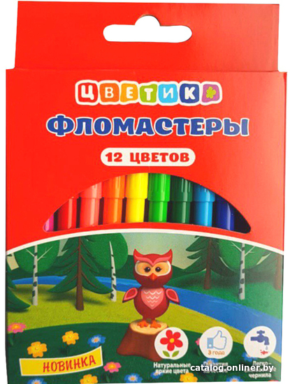 

Фломастеры Цветик 838А-12 (12 цветов)