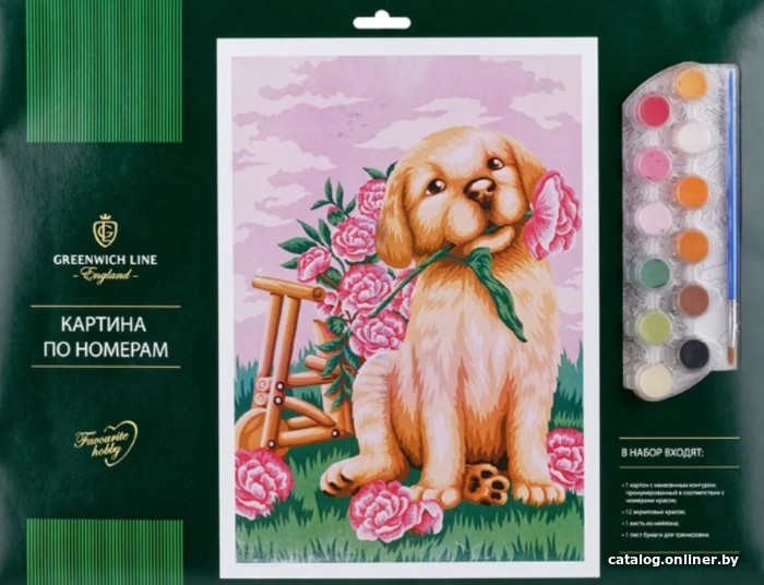 

Картина по номерам Greenwich Line Щенок КК-27787