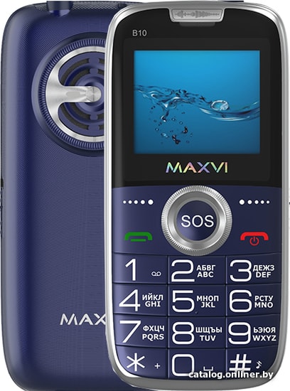 

Кнопочный телефон Maxvi B10 (синий)