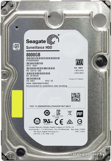 

Жесткий диск Seagate Surveillance 8TB [ST8000VX0002]