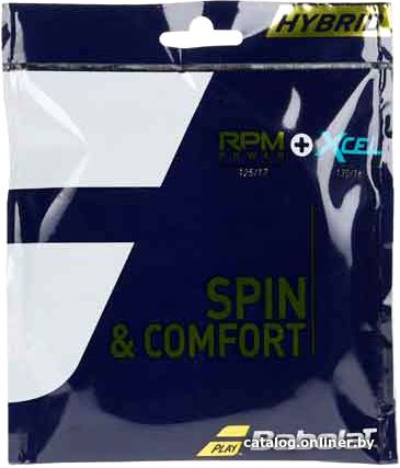 

Струна для теннисной ракетки Babolat Hybrid Rpm Power 125 + Xcel 281038-100-125/130 (12 м, черный)