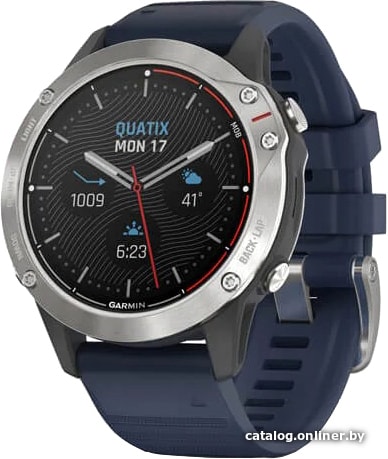 

Умные часы Garmin Quatix 6 47 мм (серый/синий)