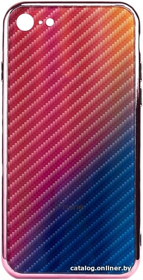 

Чехол для телефона EXPERTS Aurora Glass для Apple iPhone 7 с LOGO (розовый)