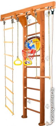 

Детский спортивный комплекс Kampfer Wooden Ladder Wall Basketball Shield Стандарт (классика/белый)