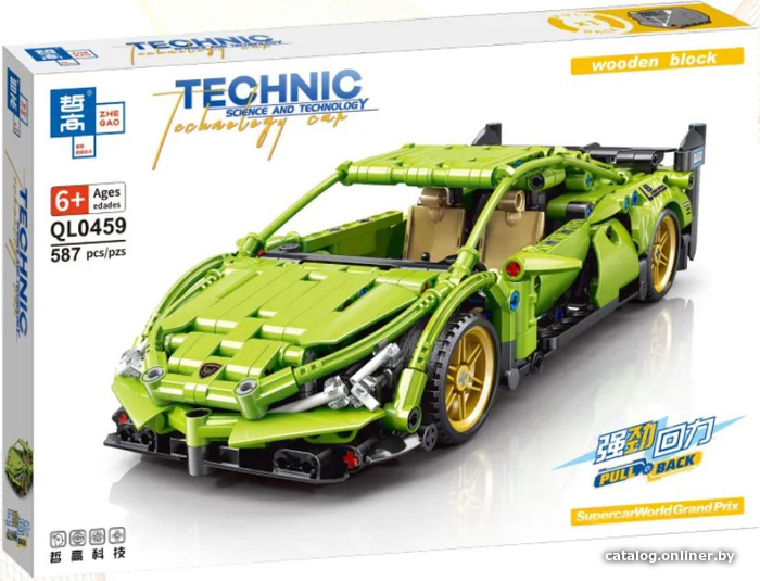

Конструктор Zhe Gao Technics QL0459 Супер гоночный автомобиль McLaren