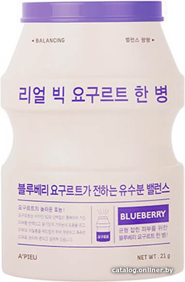

A'Pieu Тканевая маска Real Big Yogurt One-Bottle (Blueberry) 21 г