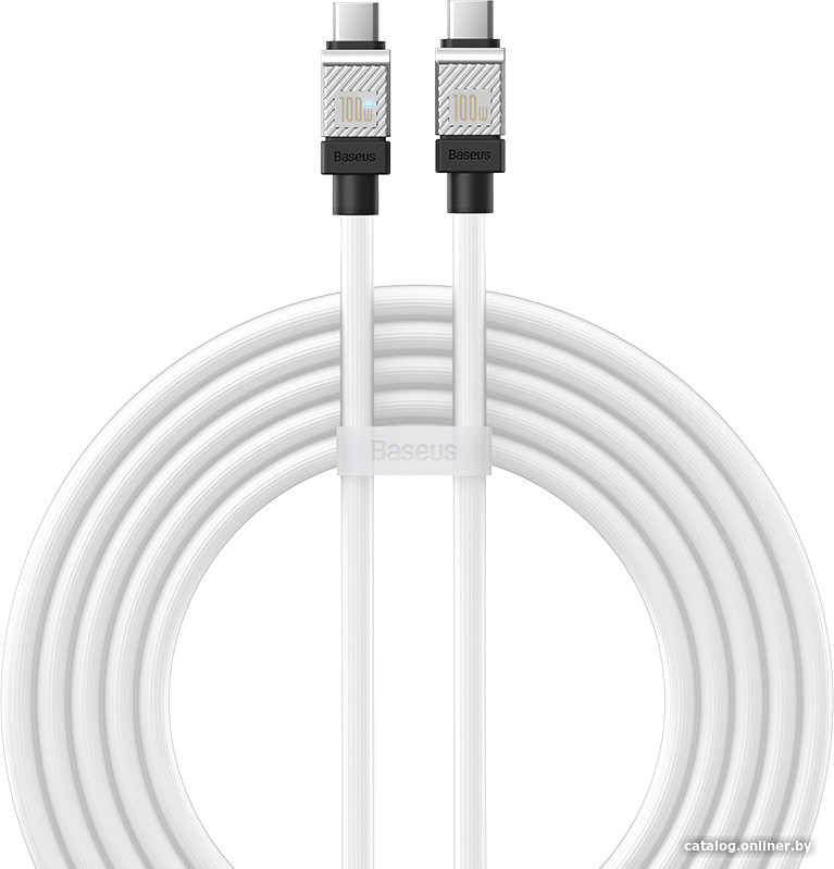 

Кабель Baseus CoolPlay Series Fast Charging Data Cable 100W USB Type-C - USB Type-C (2 м, белый)