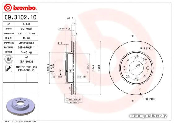 

Brembo 09310210
