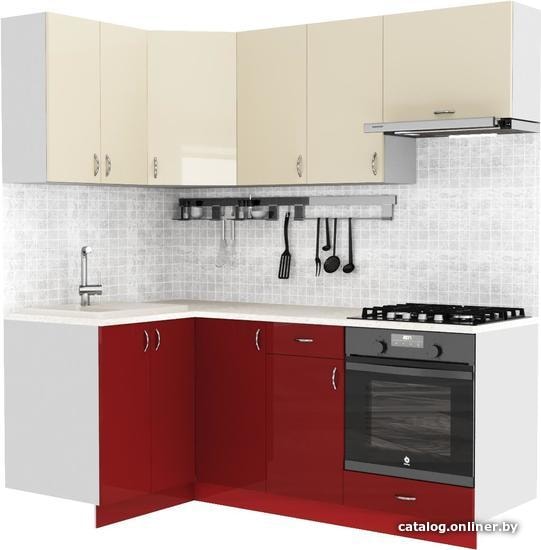 

Готовая кухня Сивирин-Компани Клео глоcс 1.2х2.0 (бургундский глянец\ваниль глянец)