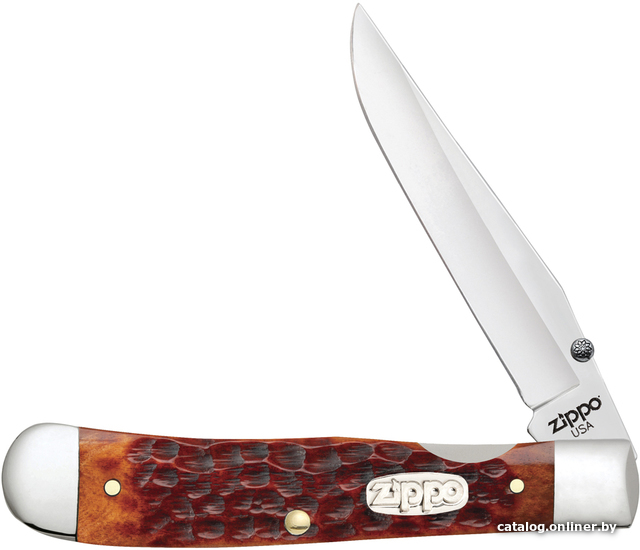 

Складной нож Zippo Chestnut Bone Standard Jigged Trapperlock + Zippo 207