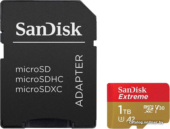 

Карта памяти SanDisk Extreme SDSQXA1-1T00-GN6MA 1TB (с адаптером)