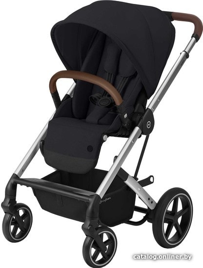 

Коляска прогулочная «книга» Cybex Balios S Lux 2020 (серебристая рама, deep black)