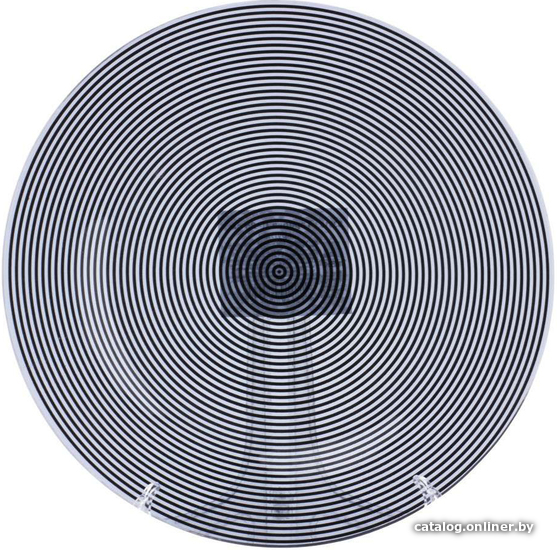 

Тарелка обеденная Zibo Shelley Black Hypnotic S3008