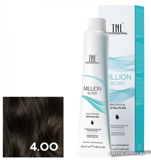 

Крем-краска для волос TNL Professional Million Gloss 4.00 100 мл