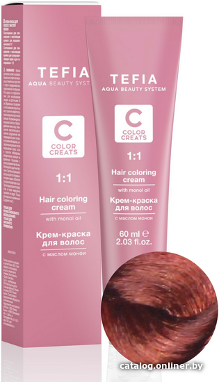 

Крем-краска для волос Tefia Color Creats 6/45 (темный блондин медно-красный)