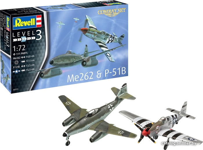 

Сборная модель Revell 03711 Набор Истребитель Me262 и P-51B