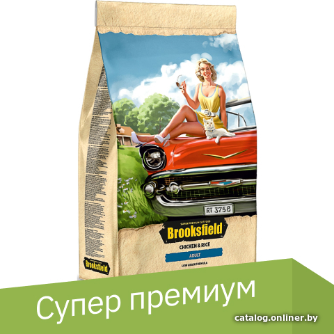 

Сухой корм для кошек Brooksfield Low Grain Adult Cat курица с рисом 6 кг