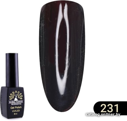 

Гель-лак Global Fashion Black Elite (тон 231) 8 мл