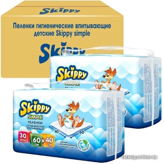 

Набор одноразовых пеленок Skippy Simple Waterproof 60x90 (60 шт)