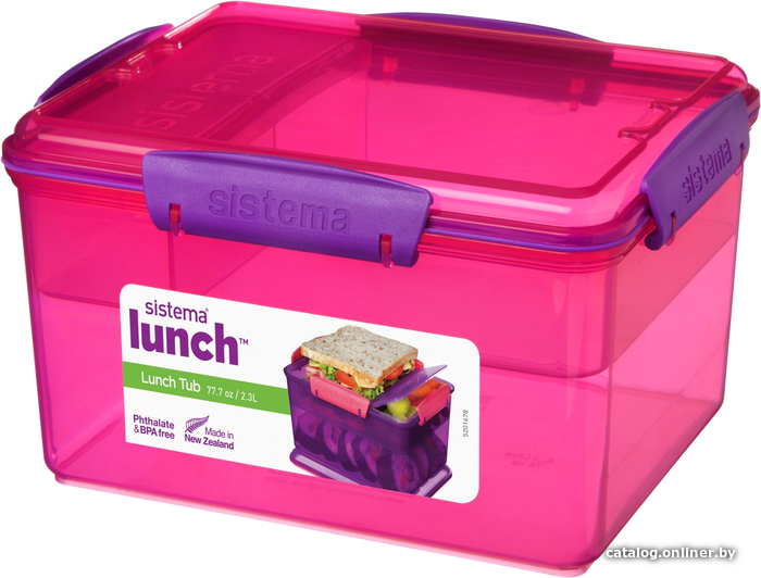 

Ланч-бокс Sistema Lunch 41665 (розовый)