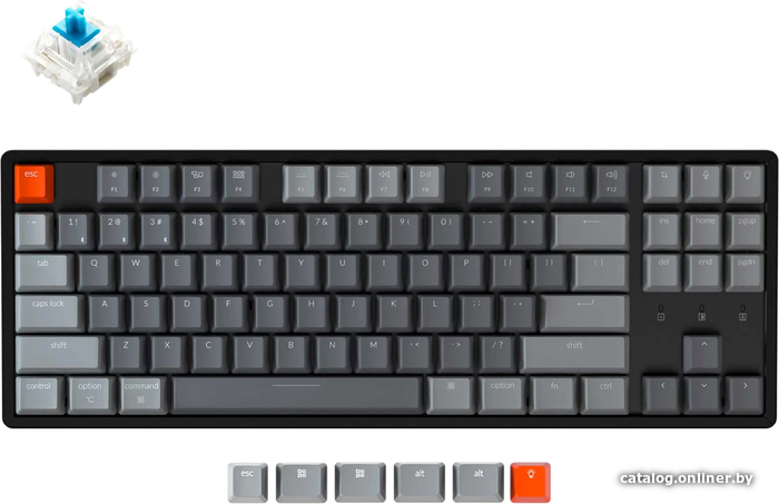 

Клавиатура Keychron K8 RGB K8-J2 (Gateron G Pro Blue, нет кириллицы)