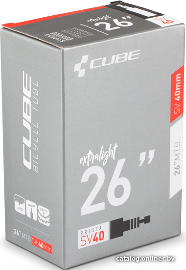 

Велокамера Cube 26" MTB SV 40 mm extra light 13541