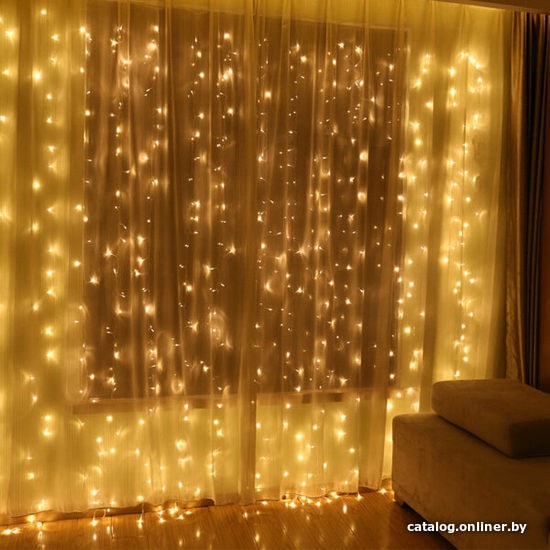

Световой дождь Огоньки Штора 073/1 300Led 1x3 м (белый теплый)