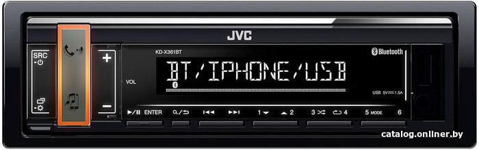 

USB-магнитола JVC KD-X361BT