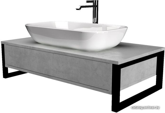 

1Марка Тумба под умывальник Grunge Loft 100П У85853 (бетон светлый)