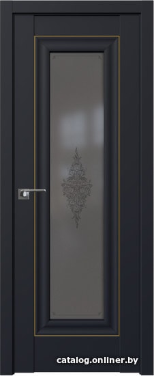 

Межкомнатная дверь ProfilDoors 24U 60x200 (черный матовый/кристалл графит/золото)