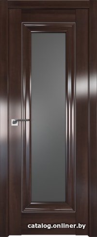 

Межкомнатная дверь ProfilDoors 24X 80x200 (орех сиена серебро/стекло графит)