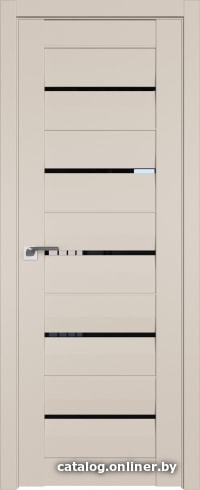 

Межкомнатная дверь ProfilDoors Модерн 48U R 80x200 (санд/стекло черный триплекс)