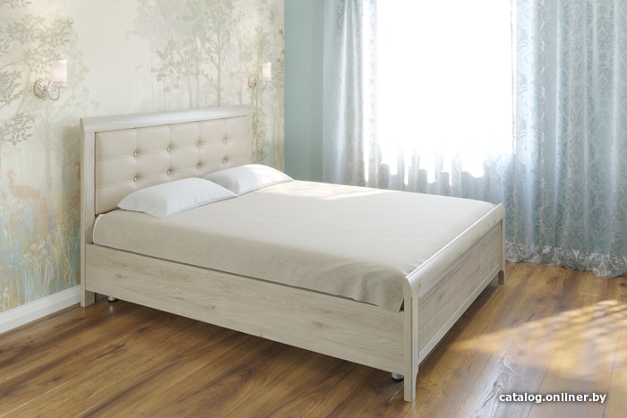 

Кровать Лером Карина КР-2032-ГС 140x200 (гикори джексон светлый)