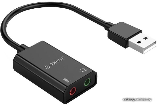 

USB аудиоадаптер Orico SKT2-BK