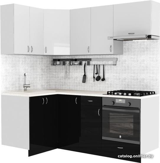 

Готовая кухня Сивирин-Компани Клео глоcс 1.2х2.0 (черный глянец\белый глянец)