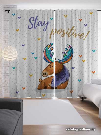 

Комплект штор JoyArty Будь позитивным 1.45x2.65 м p_23363_145x265 (2 шт)