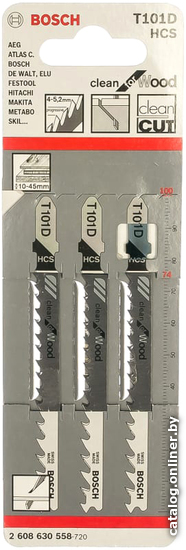 

Набор пильных полотен Bosch Т101D 2608630558 (3 шт)