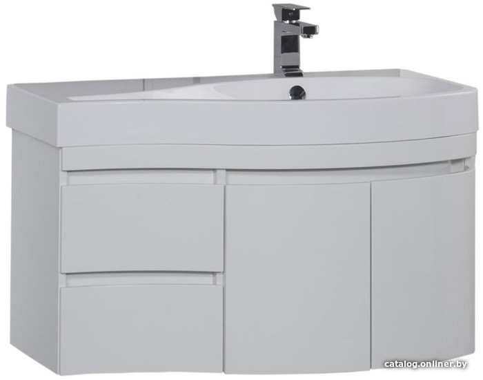 

Aquanet Тумба с умывальником Сопрано 95 R 2 ящика (белый) 213000