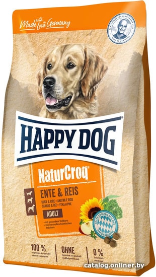 

Сухой корм для собак Happy Dog NaturCroq Ente & Reis 12 кг