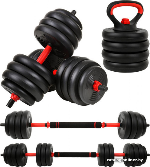 

Гантели с грифом для штанги Funfit 4в1 40 кг